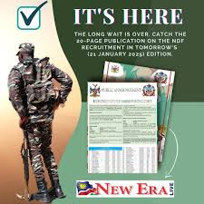 Namibian Defence Force 2025 Recruits List – Check Your Name Here