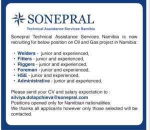 Sonepral Namibia Vacancies
