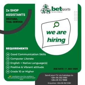 BetSport Namibia Vacancies