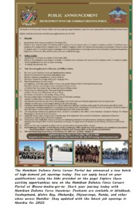 Namibian Army Recruitment