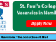 St. Paul's College Vacancies